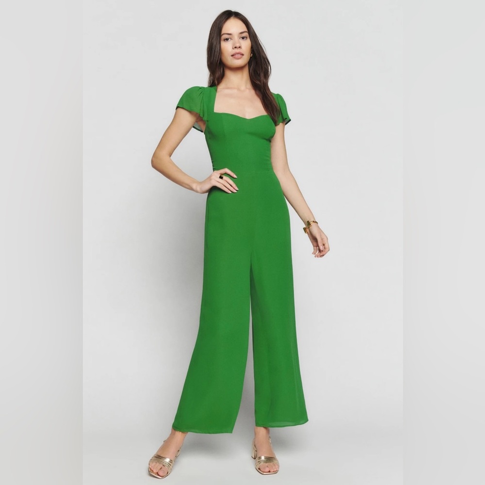 REFORMATION Sustainable Luna Crepe Viscose Jumpsuit Sz 12 Like New SOLD OUT